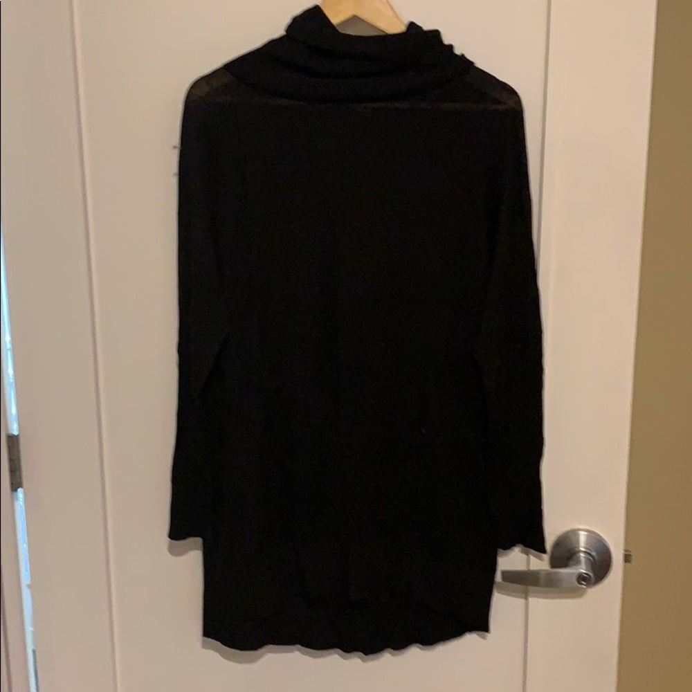 H&M black sheer sweater dress size M